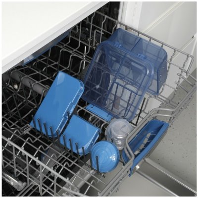 Sistema® Ocean Bound Bento Cube tříkomorová krabička s nádobou na jogurt a 2 tácky 125 l mix barev – Sleviste.cz