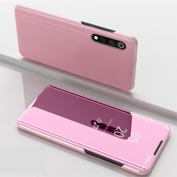 Pouzdro JustKing zrcadlové flipové Xiaomi Mi 9 - růžovozlaté