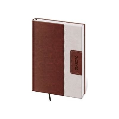 Classic A5 Denní 2026 hnědo/béžová – Zboží Dáma