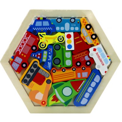 Lean Toys Puzzle Jigsaw Vehicles Rocket Blocks barevné 15 dílků – Zboží Mobilmania