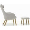Křeslo Vitra Hal Lounge Chair & Ottoman cream / sierra grey