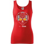 Dobrý Triko dámské tílko s potiskem I love music Červená – Zboží Dáma