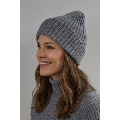 Peca del Sol čepice beanie žebrovaná šedá – Hledejceny.cz