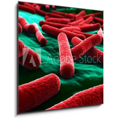 Obraz 1D - 50 x 50 cm - E coli Bacteria close up Bakterie E coli zblízka – Zbozi.Blesk.cz