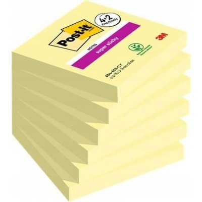3M POSTIT Samolepicí bloček Super Sticky, žlutá, 76 x 76 mm, 6x 90 listů, 3M POSTIT 7100259321 ,balení 540 ks 322297 – Hledejceny.cz