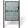 Branka vidaXL Černá jednokřídlá plotová brána 100 x 225 cm