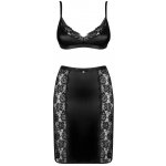 Obsessive Dokonalý set Blanita bra & skirt Černá – Zboží Dáma