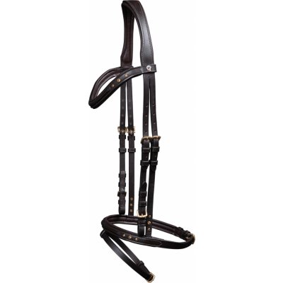 Waldhausen Uzdečka Snaffle hnědá / zlatá – Zboží Dáma