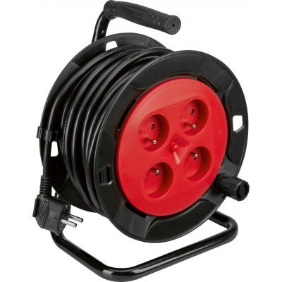 Prodlužovací kabel na bubnu 4 zásuvky, H05VV-F3 G 1,5 mm2, 12 m – Zboží Živě