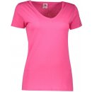 FRUIT OF THE LOOM LADY FIT V-NECK FUCHSIA