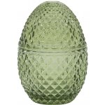 Chic Antique Zelená skleněná dóza vajíčko Saint-Émilion Ø 8*12 cm – Zboží Dáma