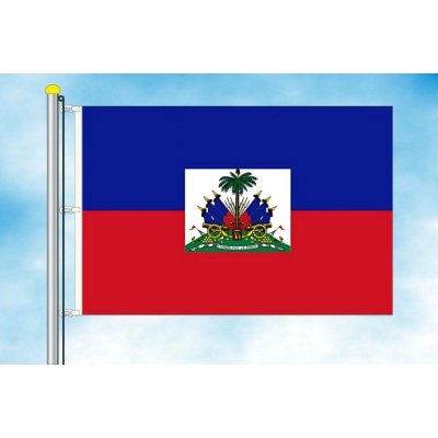 LIBEA, s.r.o. Vlajka Haiti Rozměr: 60×90 cm, Uchycení: Karabiny na stožár – Hledejceny.cz