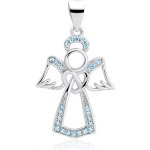 Olivie Stříbrný přívěsek Akvamarínový anděl 4466 – Zboží Dáma