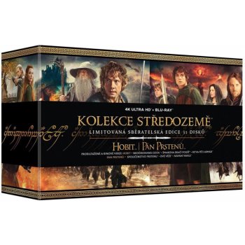 Kolekce Středozemě / Hobit+Pán prstenů / 15UHD+16BRD - UHD 4K BD