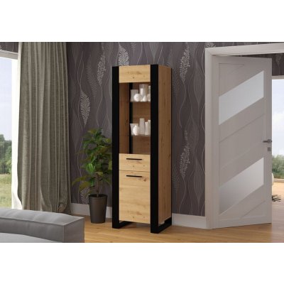 BIM Vitrína NUKA E dub artisan – Sleviste.cz