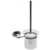 WC štětka Ravak Chrome CR 410 držák s nádobkou a WC štětkou (sklo) X07P196