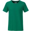 Dětské tričko James & Nicholson Klasické chlapecké tričko z biobavlny 8008B Irská zelená