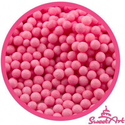 SweetArt cukrové perly růžové 5 mm (80 g) – Zboží Dáma