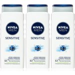 Nivea Men Sensitive sprchový gel 3 x 500 ml dárková sada – Zbozi.Blesk.cz