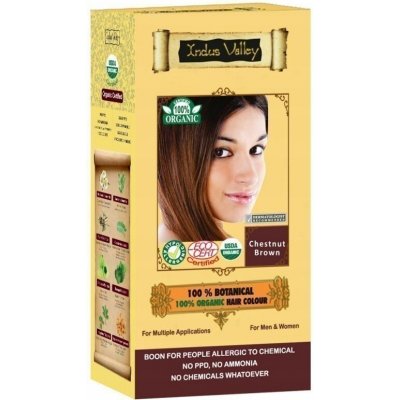 Henna na vlasy Indus Valley odstíny hnědé - Kaštanově hnědá – Zboží Dáma