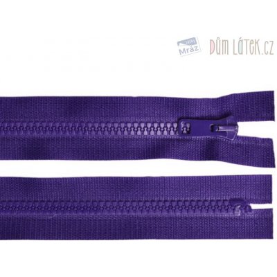 Zip kostěný nedělitelný tmavě fialový, délka 25 cm – Zboží Mobilmania