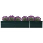 VidaXL Vyvýšený záhon pozinkovaná ocel 480 x 80 x 77 cm zelený – Zboží Dáma