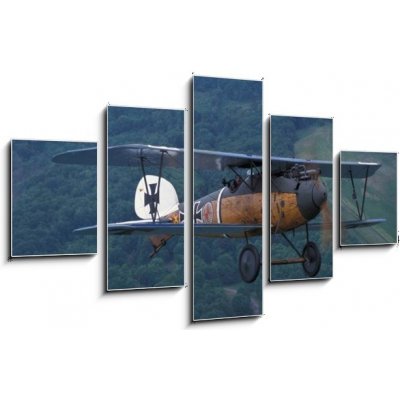 Obraz pětidílný 5D - 125 x 70 cm - World War I fighter První bojovník z první světové války – Zboží Mobilmania