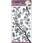 Anděl Přerov Samolepky na zeď černá větvička s glitry a kamínky 60x32cm – Zboží Dáma