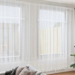 Čipkový Závěs se záclonami Bílá 260 x 400 cm Polyester – Hledejceny.cz