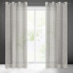 EUROFIRANY ZÁVĚS NA KROUŽCÍCH NEL 140X250 CM ŠEDÁ – Hledejceny.cz