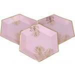 PartyDeco TALÍŘE Listy světle růžové – Zboží Dáma