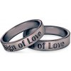 Prsteny Savicki Partnerské prsteny Sign of Love černé zlato ploché OP SAV2 CZ OP SAV2 CZ