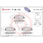 Sada brzdových destiček, kotoučová brzda BREMBO P 30 110 P 30 110 | Zboží Auto