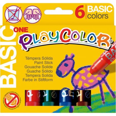 Playcolor Temperové barvy set 6 ks tuhé – Zboží Mobilmania