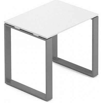 Rauman Jednací stůl Creator 80 x 60 cm, grafitová podnož, bílá – Zboží Mobilmania