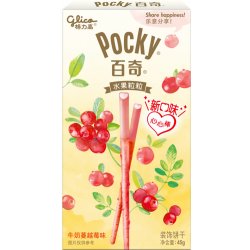 Glico Pocky tyčinky Heart Milk & Cranberry 45 g