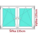 Soft Dvoukřídlé plastové okno 135x135 cm OS+OS se sloupkem – Zbozi.Blesk.cz