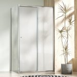 WellMall NICOL COMBI Chrom 100x80 grape Sprchový kout s posuvnými dveřmi 8595703839108 – Zboží Mobilmania