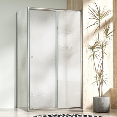 WellMall NICOL COMBI Chrom 100x80 grape Sprchový kout s posuvnými dveřmi 8595703839108 – Zboží Mobilmania