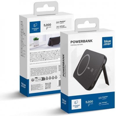 Powerbanka BLUE STAR 5000 mAh kompatibilní s MagSafe 2A 5W W0553 černá | Zboží Auto