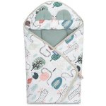 Sensillo Mušelínová zavinovačka s kapuci do sedačky Ježek mátová – Zboží Dáma