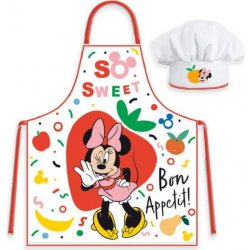 BrandMac Dětská zástěra s čepicí Minnie Mouse Se Sweet