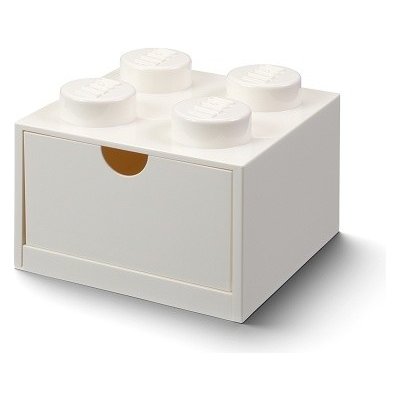 LEGO® stolní box 4 se zásuvkou 15,8 x 15,8 x 11,3 cm bílá