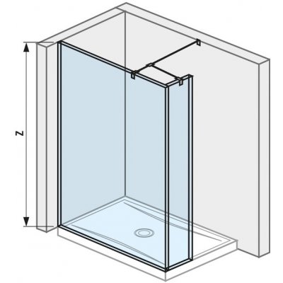 JIKA Cubito pure - skleněná stěna walk-in pro sprchovou vaničku 1400x800/900 mm (H267428), stříbrná/Transparentní sklo (H2674280026681) – Zboží Mobilmania