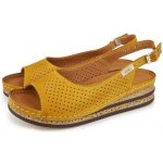 Vlnka Dámské kožené sandály Elena žlutá – Zbozi.Blesk.cz