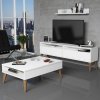 Obývací stěna Hanah Home Living Room Furniture Set Best White