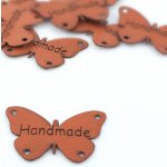 Cedulka MOTÝL HANDMADE 30X20mm – Hledejceny.cz