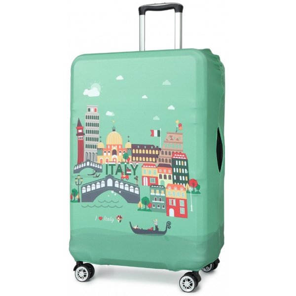Obal na kufr Miss Lulu Elastický Italy zelený