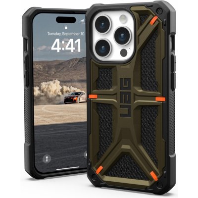 Pouzdro UAG Monarch iPhone 15 ProB kevlar element green