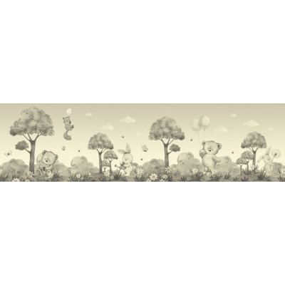 AG Design WBD-8169 Dětská samolepící bordura Medvídek, rozměry 5 m x 13,8 cm – Sleviste.cz